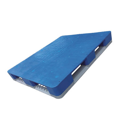 HDPE βιομηχανική πλαστική μπλε 120*100cm αερισμένη κορυφή παλετών
