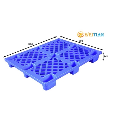 1200X800 HDPE της Virgin παλετών προσώπου γεφυρών ενιαία υγιεινή Stackable πλαστική παλέτα