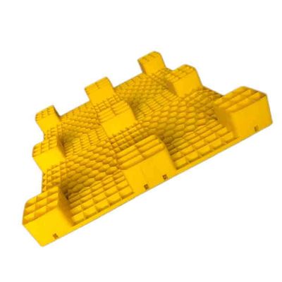 Κίτρινη εγκεκριμένη USDA πλαστική εξαγωγή 120x100cm PE αποθήκευσης παλετών