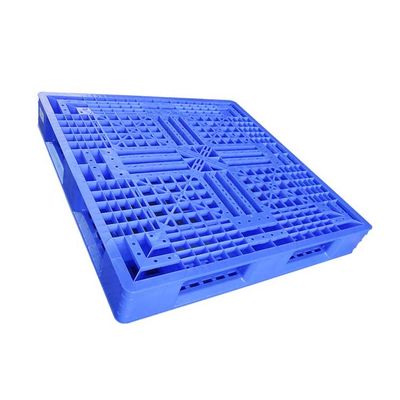 Μπλε ενιαία πλαστικές παλέτες πλευράς 1100 X 1100 για HDPE αποθεμάτων αποθηκών εμπορευμάτων