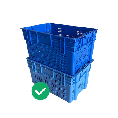 Το Nestable HDPE πλαστικό τροφίμων συσκευάζει δυναμικό UV ανθεκτικό φορτίων 50Kg