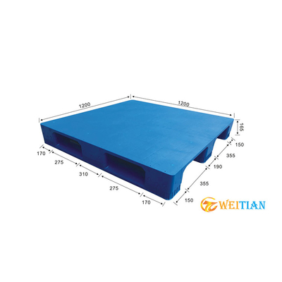 HDPE Stackable Nestable πλαστικός βαρέων καθηκόντων εργονομικός παλετών 1200x1200