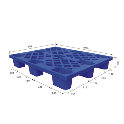 HDPE PP βιομηχανική πλαστική ροή παλετών 1000x800 κατευθείαν