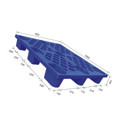1000x800 HDPE χειρισμού παλετών αποθηκών εμπορευμάτων πλαστικές εργονομικές παλέτες ανοικτών γεφυρών