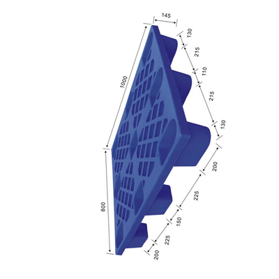 1000X800 HDPE παλετών αποθηκών εμπορευμάτων πλαστικό πολυαιθυλένιο 400Kg δυναμικό