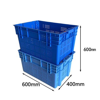 600 HDPE κλουβιών 100% X400 πλαστικά κινούμενα μπλε τροφίμων κλουβιά της Apple βαθμού πλαστικά