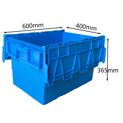 HDPE φορτίων 50Kg αποθηκών εμπορευμάτων κιβωτίων 600x400x365mm πλαστικά κινούμενα πλαστικά κλουβιά